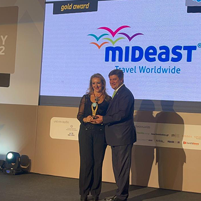 Mideast Travel Worldwide awarded with the Gold Award in the category of Best VIP & Luxury Travel Services at the Greek Hospitality Awards 2022